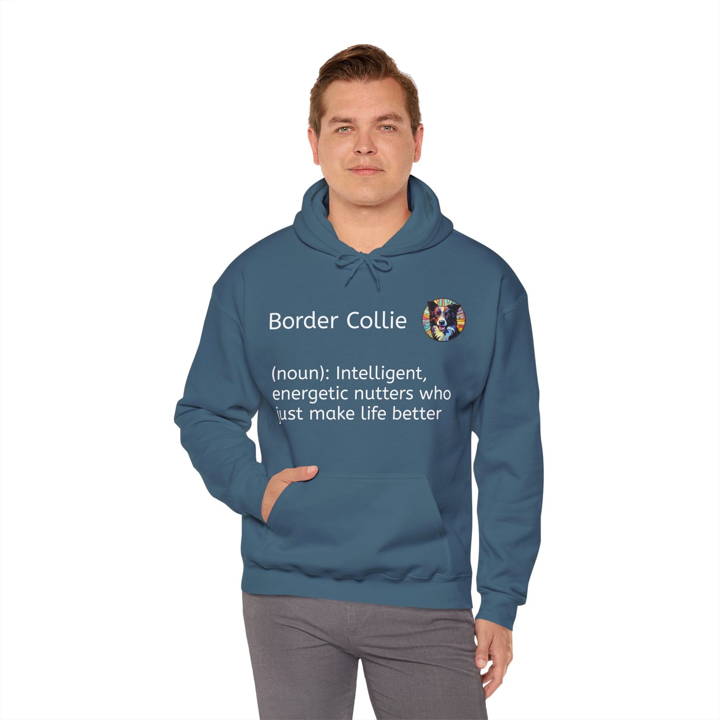 Definition Border Collie Unisex Heavy Blend™ Hooded Sweatshirt