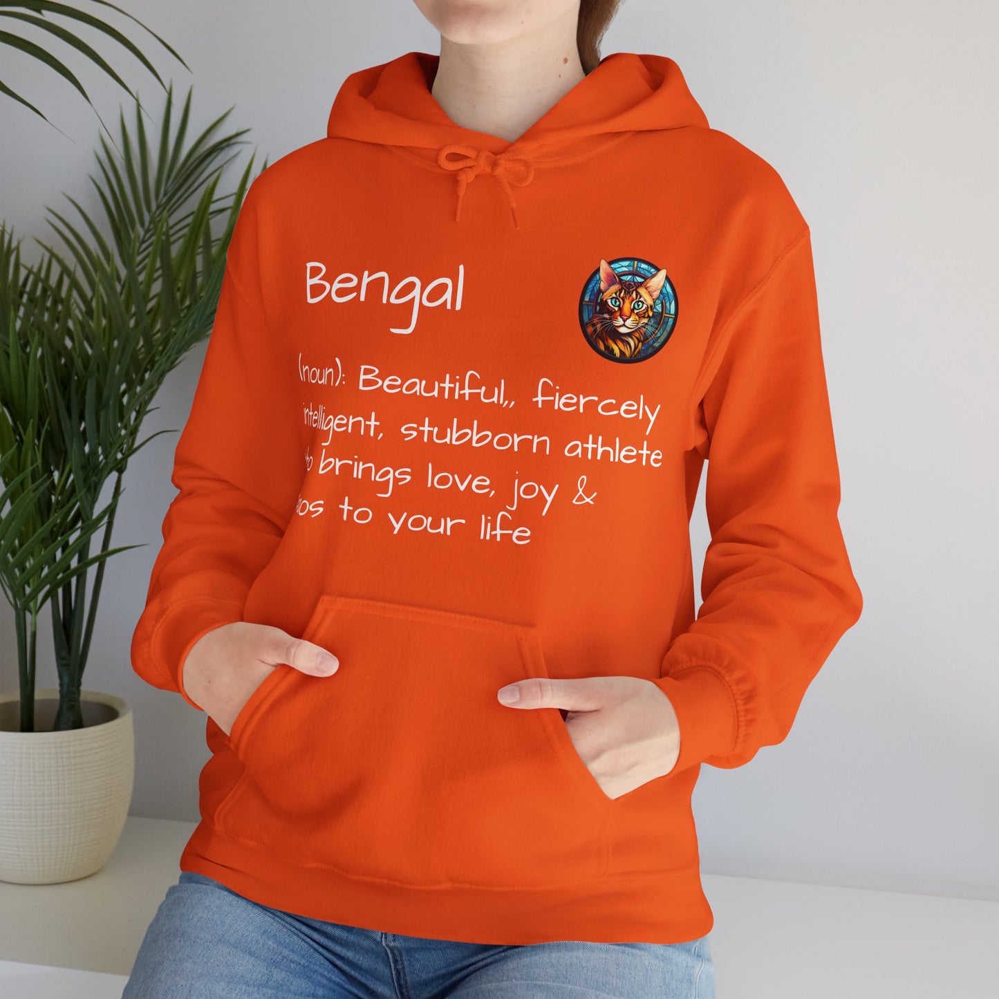 Definition Bengal Cat Unisex Heavy Blend™ Hooded Sweatshirt