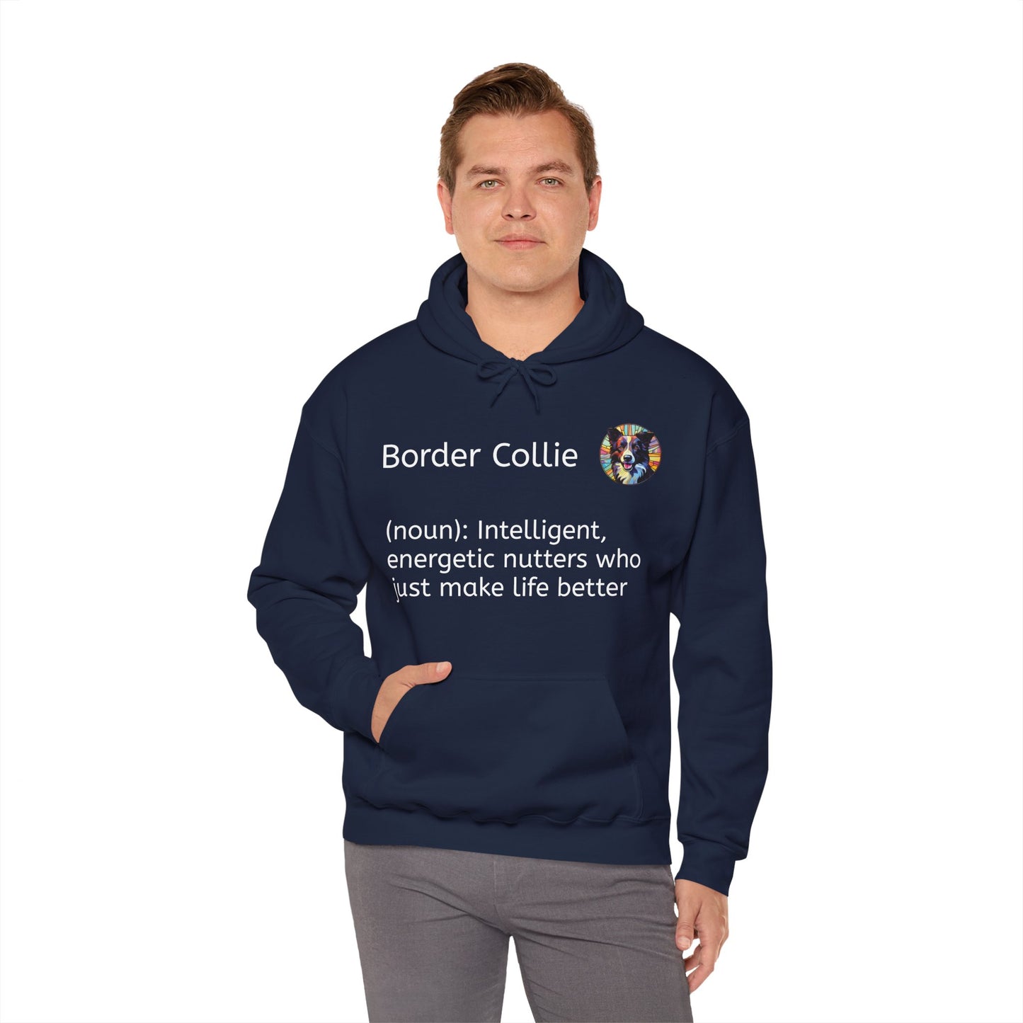 Definition Border Collie Unisex Heavy Blend™ Hooded Sweatshirt