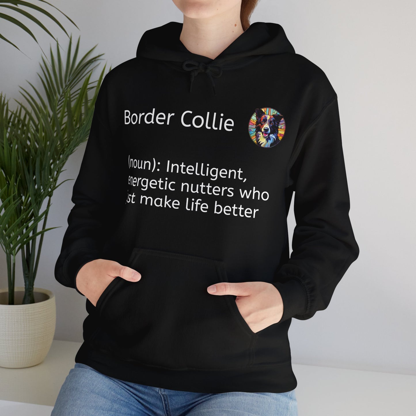 Definition Border Collie Unisex Heavy Blend™ Hooded Sweatshirt