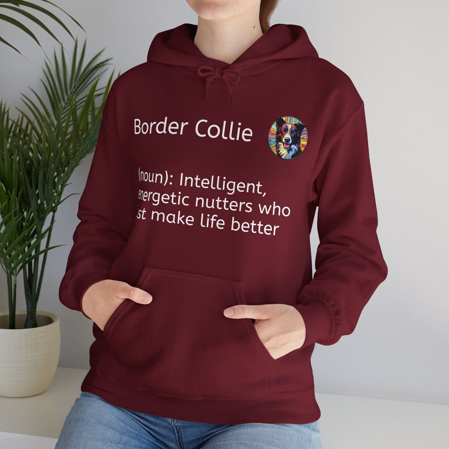 Definition Border Collie Unisex Heavy Blend™ Hooded Sweatshirt