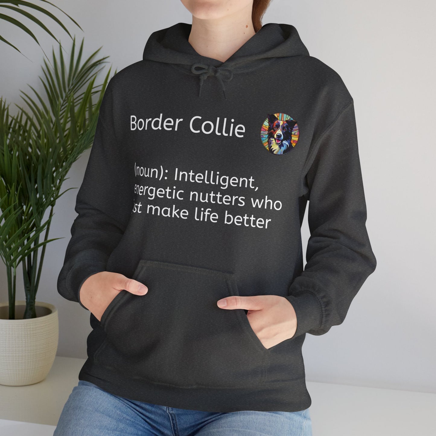 Definition Border Collie Unisex Heavy Blend™ Hooded Sweatshirt