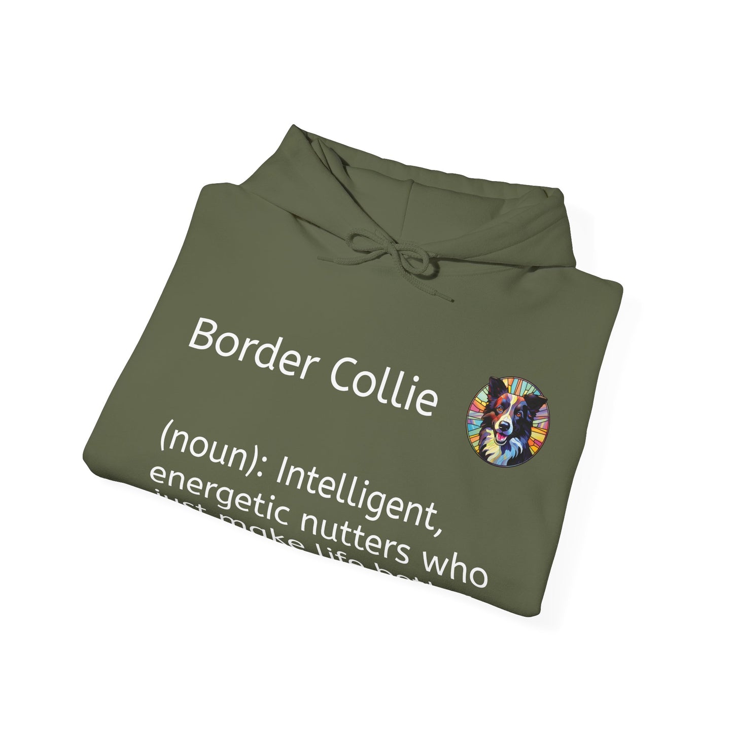 Definition Border Collie Unisex Heavy Blend™ Hooded Sweatshirt
