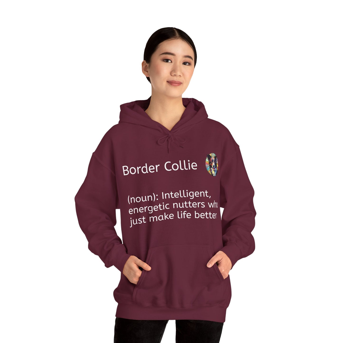 Definition Border Collie Unisex Heavy Blend™ Hooded Sweatshirt