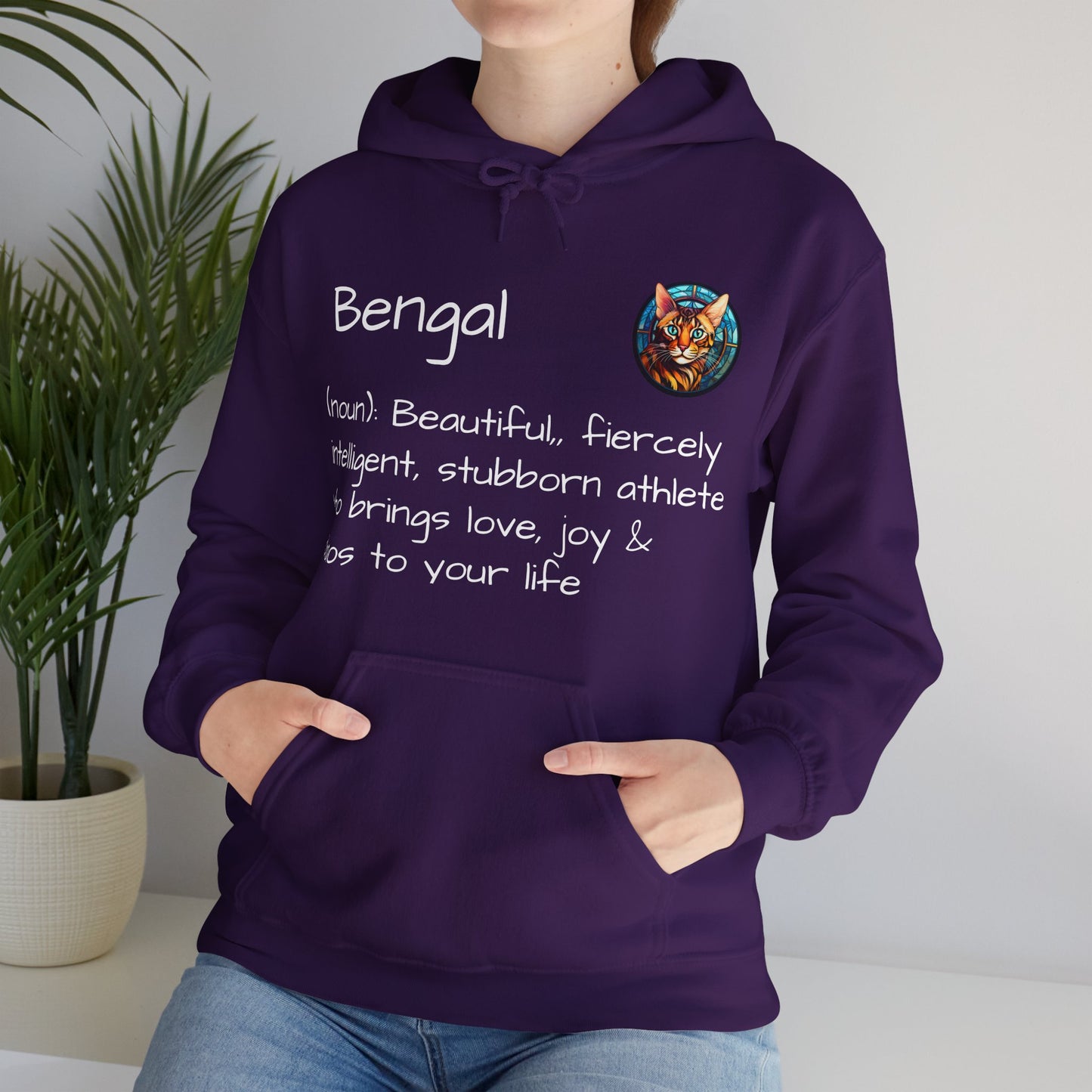 Definition Bengal Cat Unisex Heavy Blend™ Hooded Sweatshirt