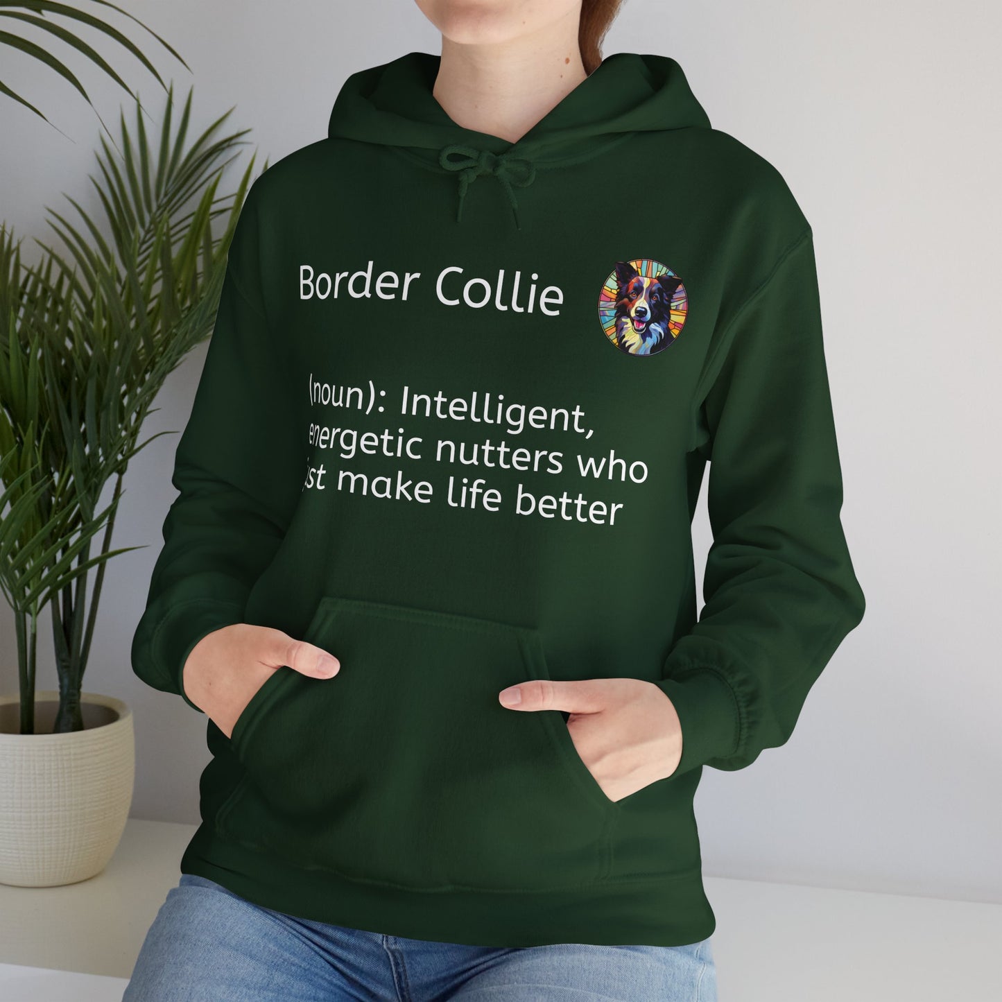 Definition Border Collie Unisex Heavy Blend™ Hooded Sweatshirt