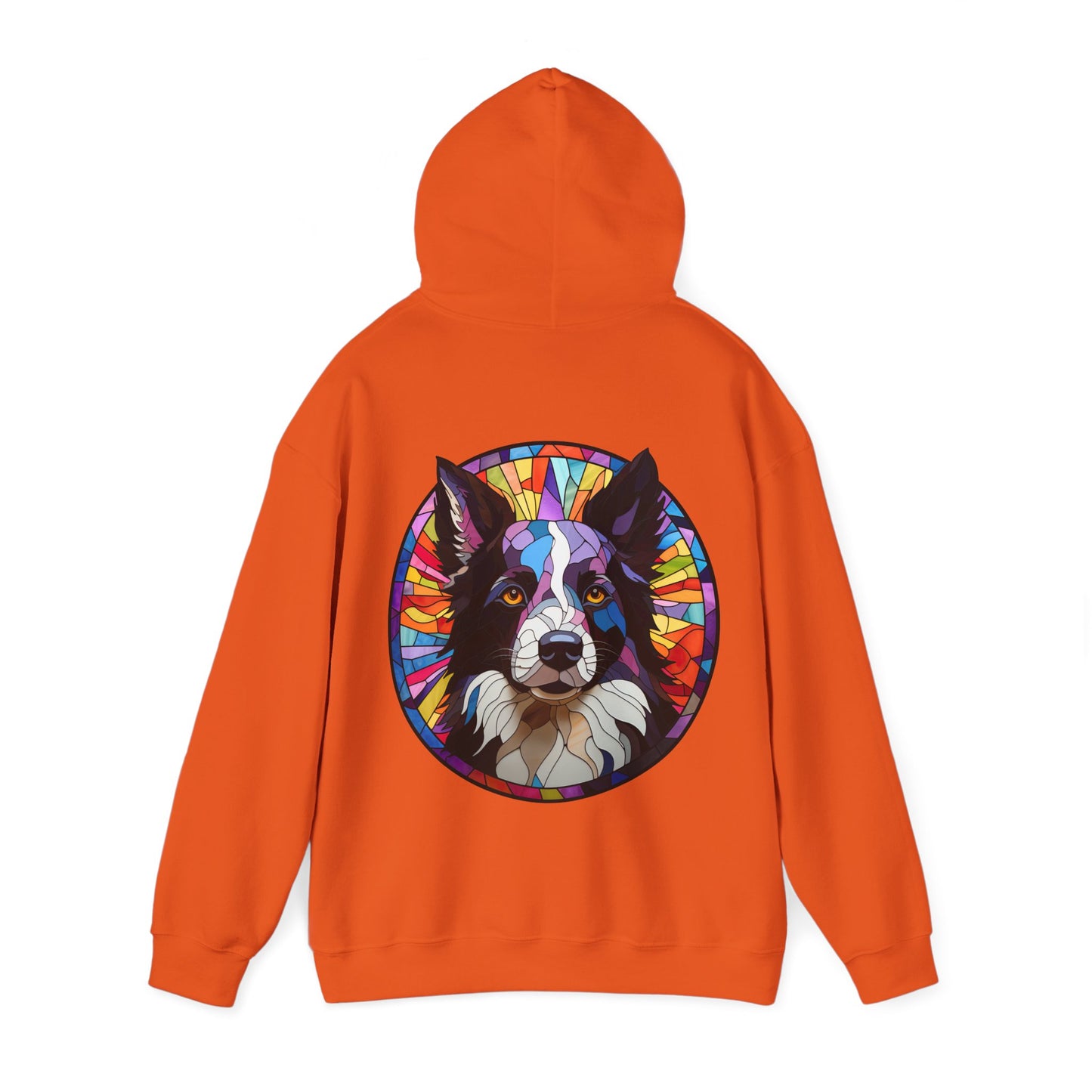 Black and White Border Collie Unisex Heavy Blend™ Hooded Sweatshirt