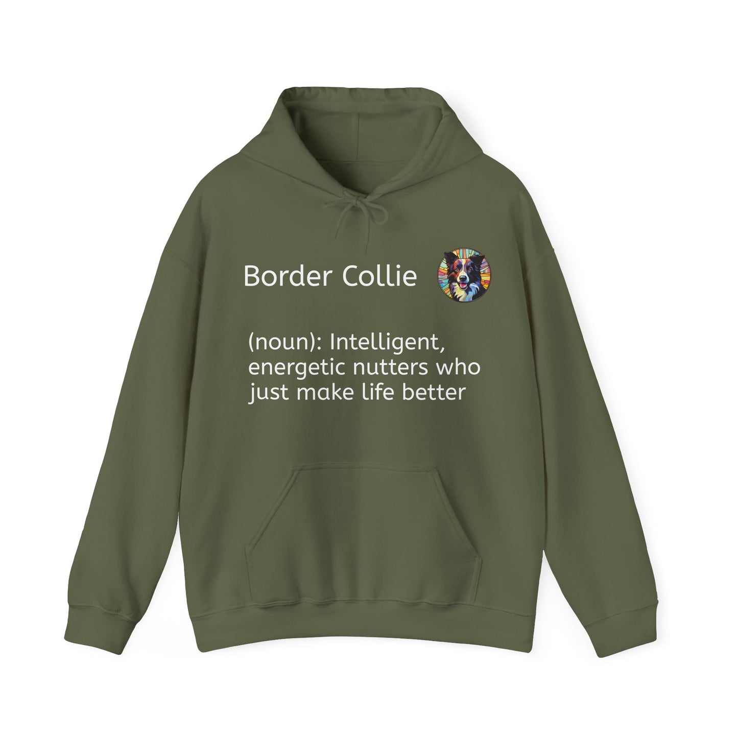 Definition Border Collie Unisex Heavy Blend™ Hooded Sweatshirt