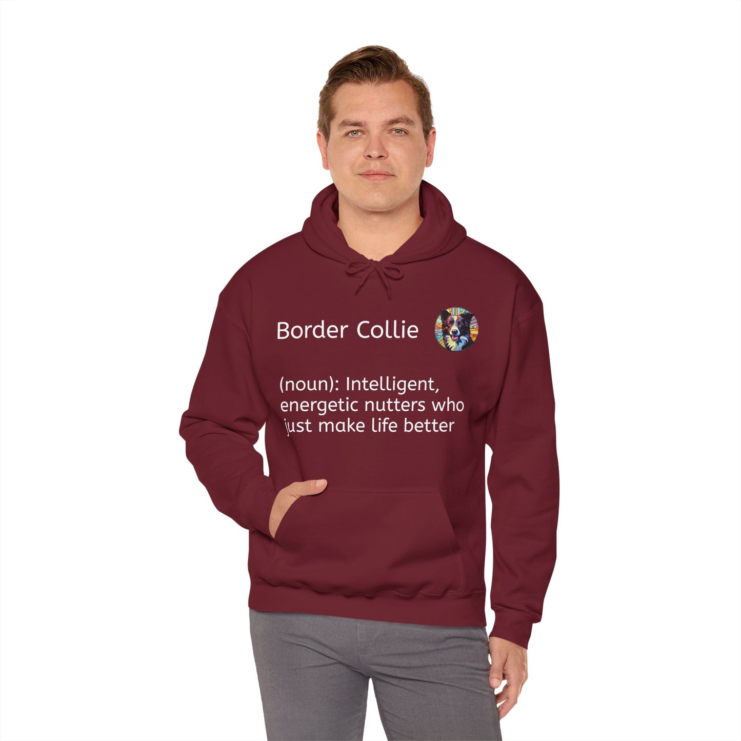 Definition Border Collie Unisex Heavy Blend™ Hooded Sweatshirt