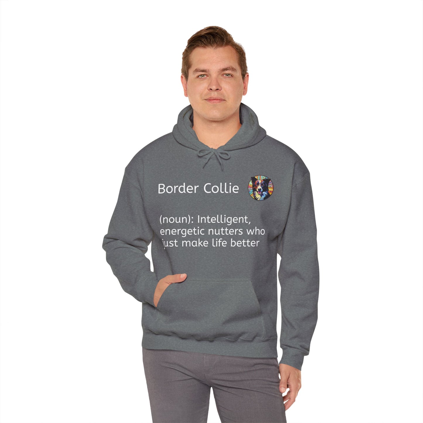 Definition Border Collie Unisex Heavy Blend™ Hooded Sweatshirt