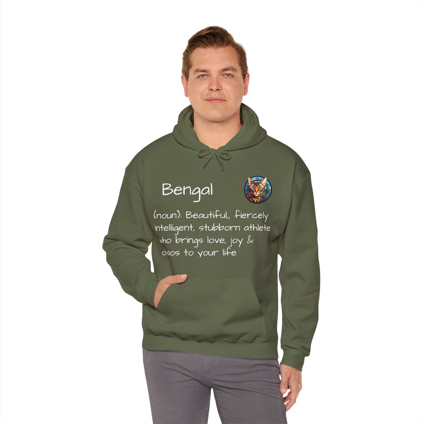 Definition Bengal Cat Unisex Heavy Blend™ Hooded Sweatshirt