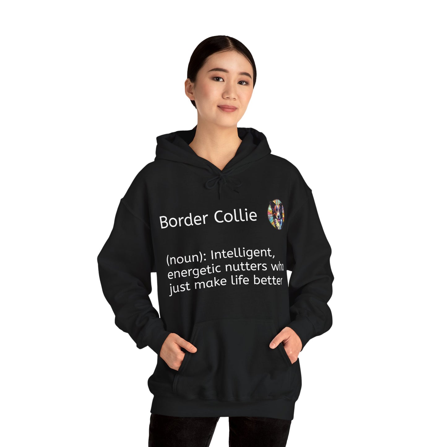 Definition Border Collie Unisex Heavy Blend™ Hooded Sweatshirt