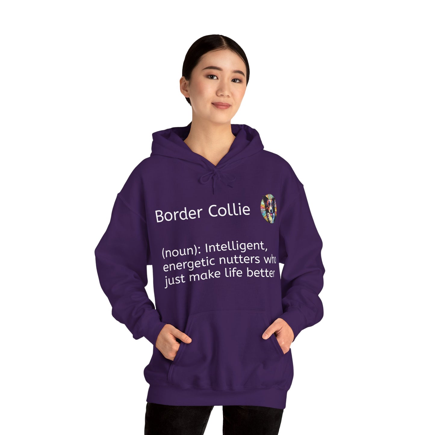 Definition Border Collie Unisex Heavy Blend™ Hooded Sweatshirt