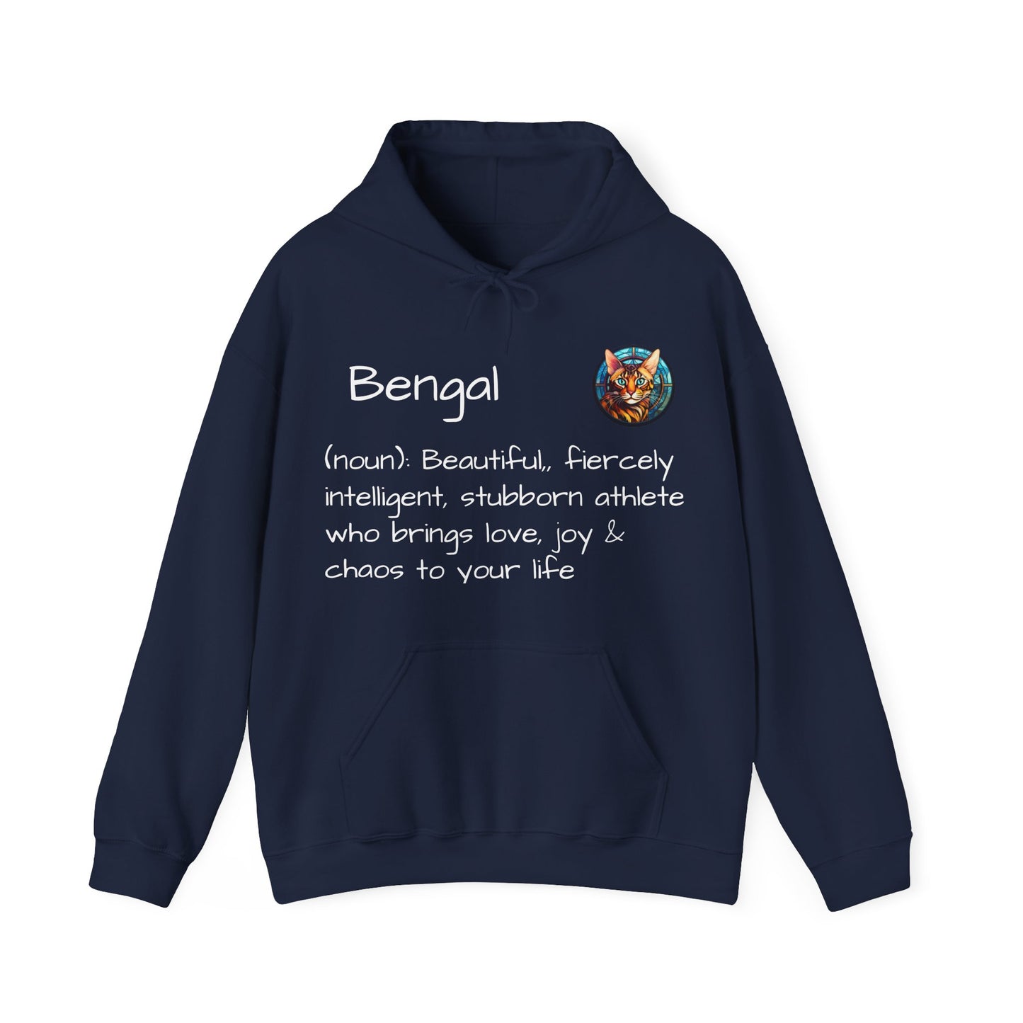 Definition Bengal Cat Unisex Heavy Blend™ Hooded Sweatshirt