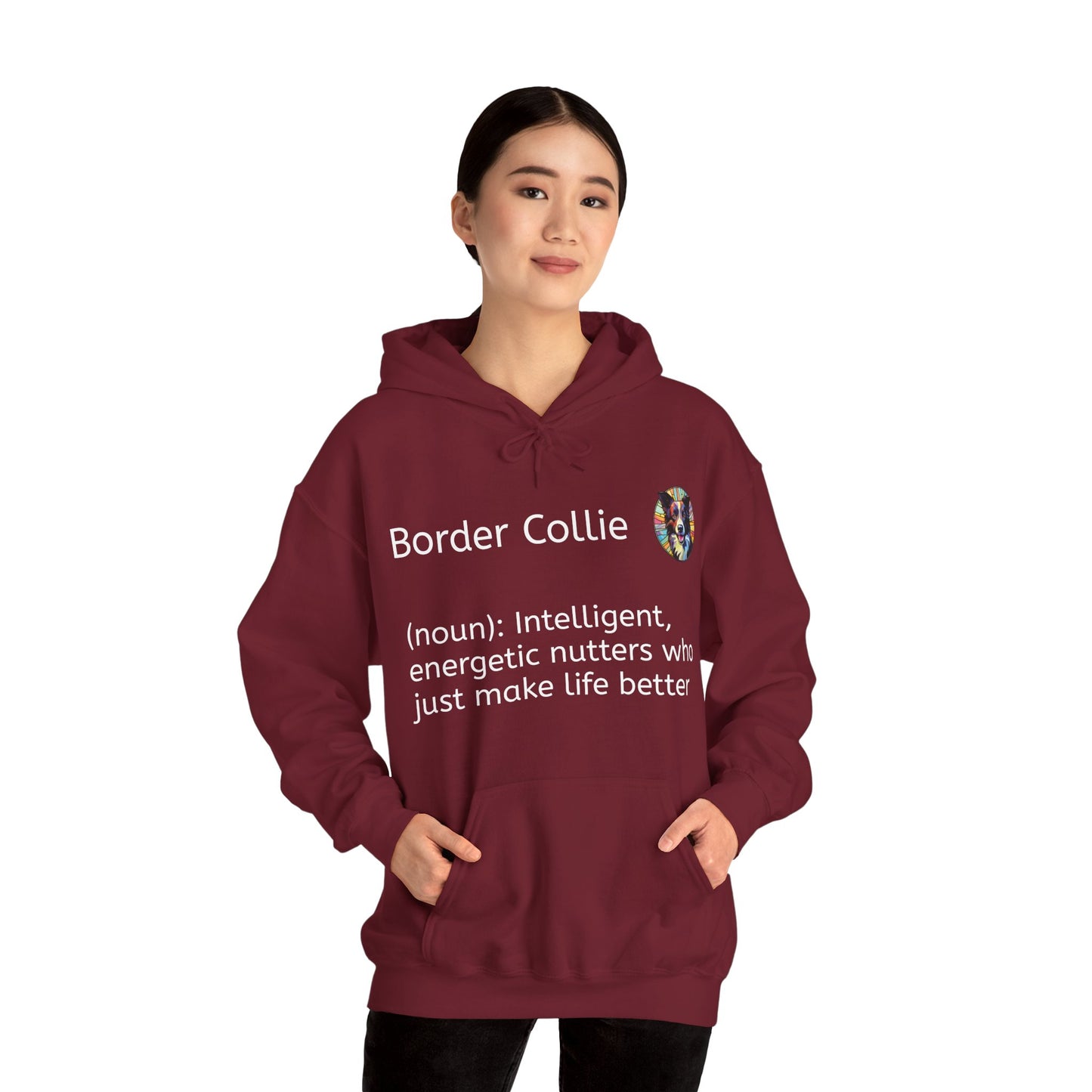 Definition Border Collie Unisex Heavy Blend™ Hooded Sweatshirt