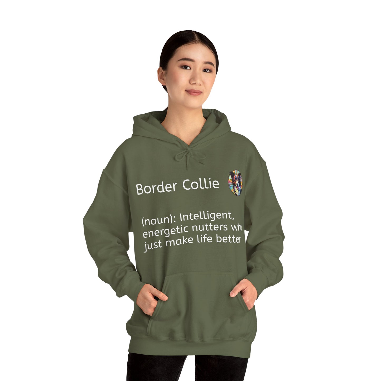 Definition Border Collie Unisex Heavy Blend™ Hooded Sweatshirt