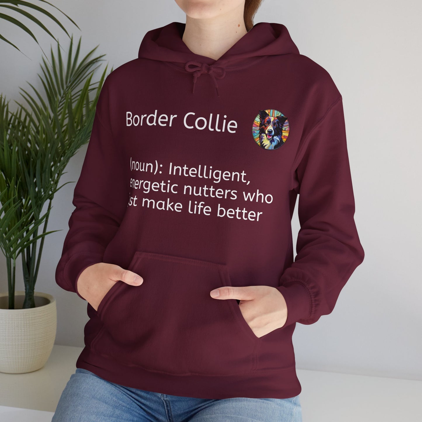 Definition Border Collie Unisex Heavy Blend™ Hooded Sweatshirt