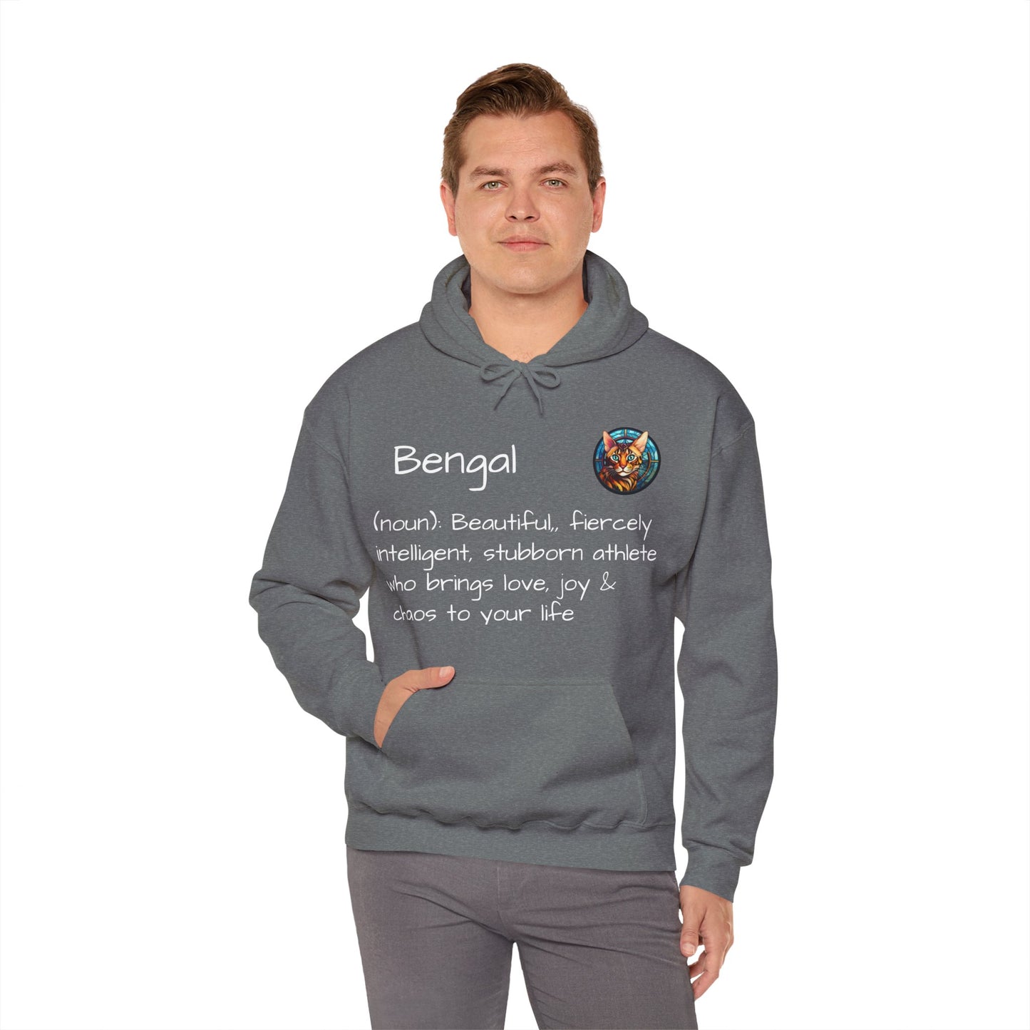 Definition Bengal Cat Unisex Heavy Blend™ Hooded Sweatshirt