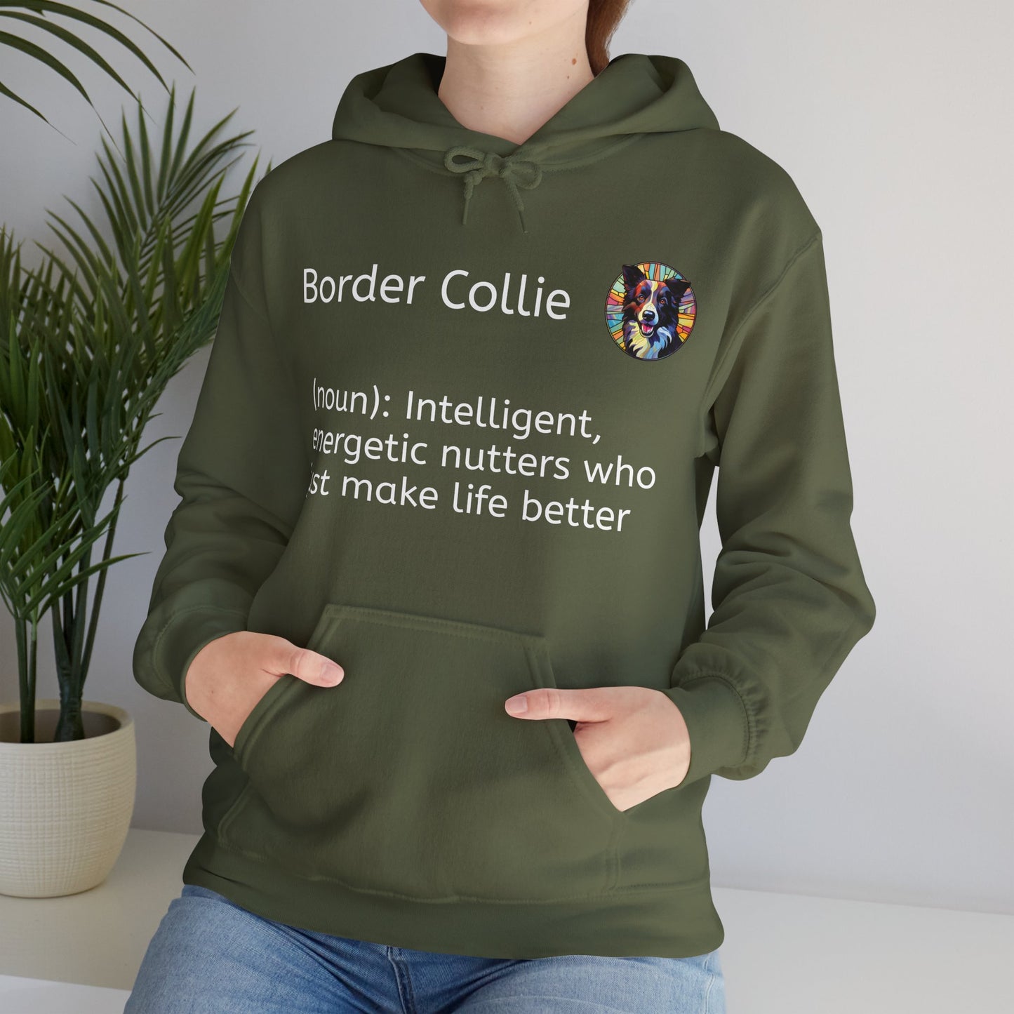 Definition Border Collie Unisex Heavy Blend™ Hooded Sweatshirt
