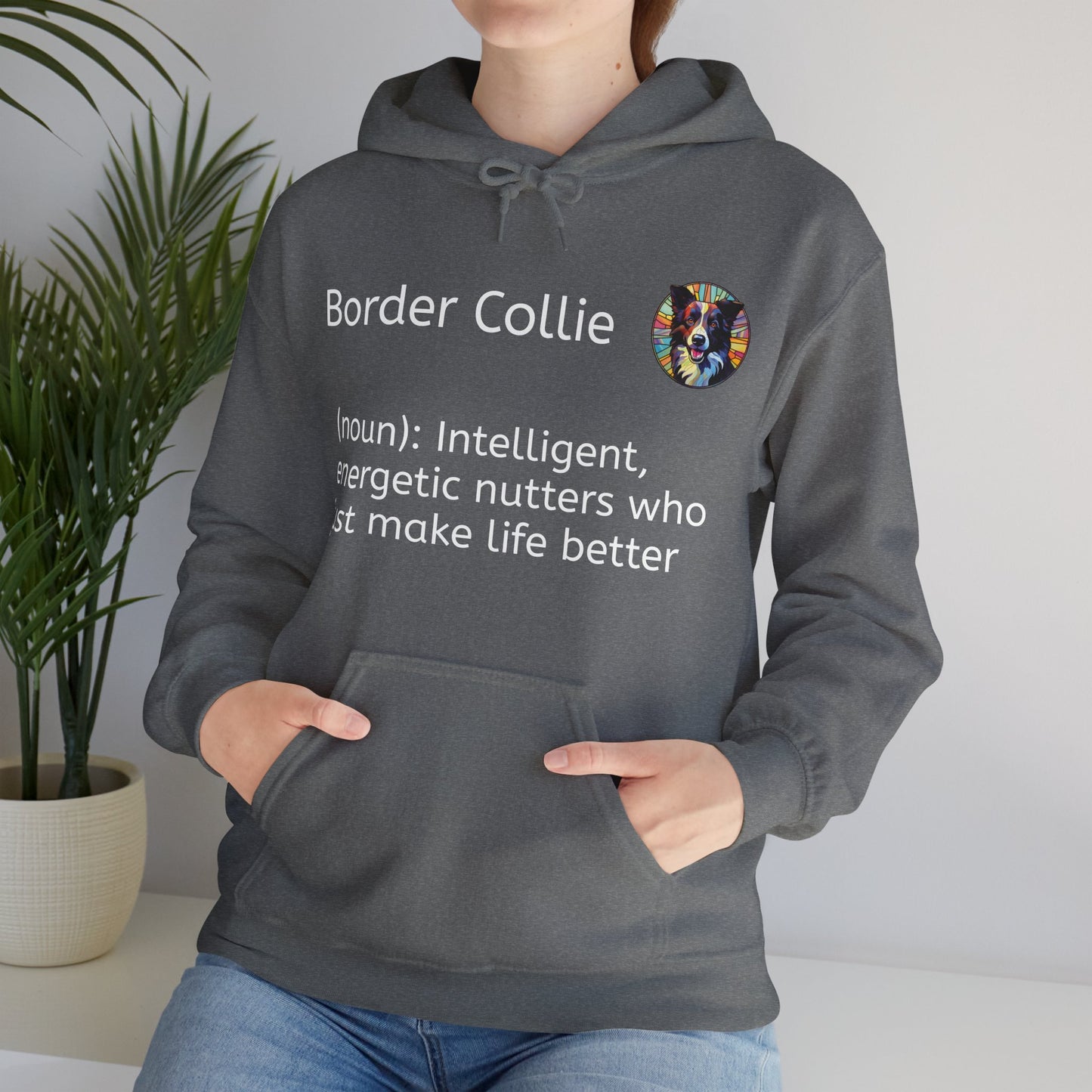 Definition Border Collie Unisex Heavy Blend™ Hooded Sweatshirt