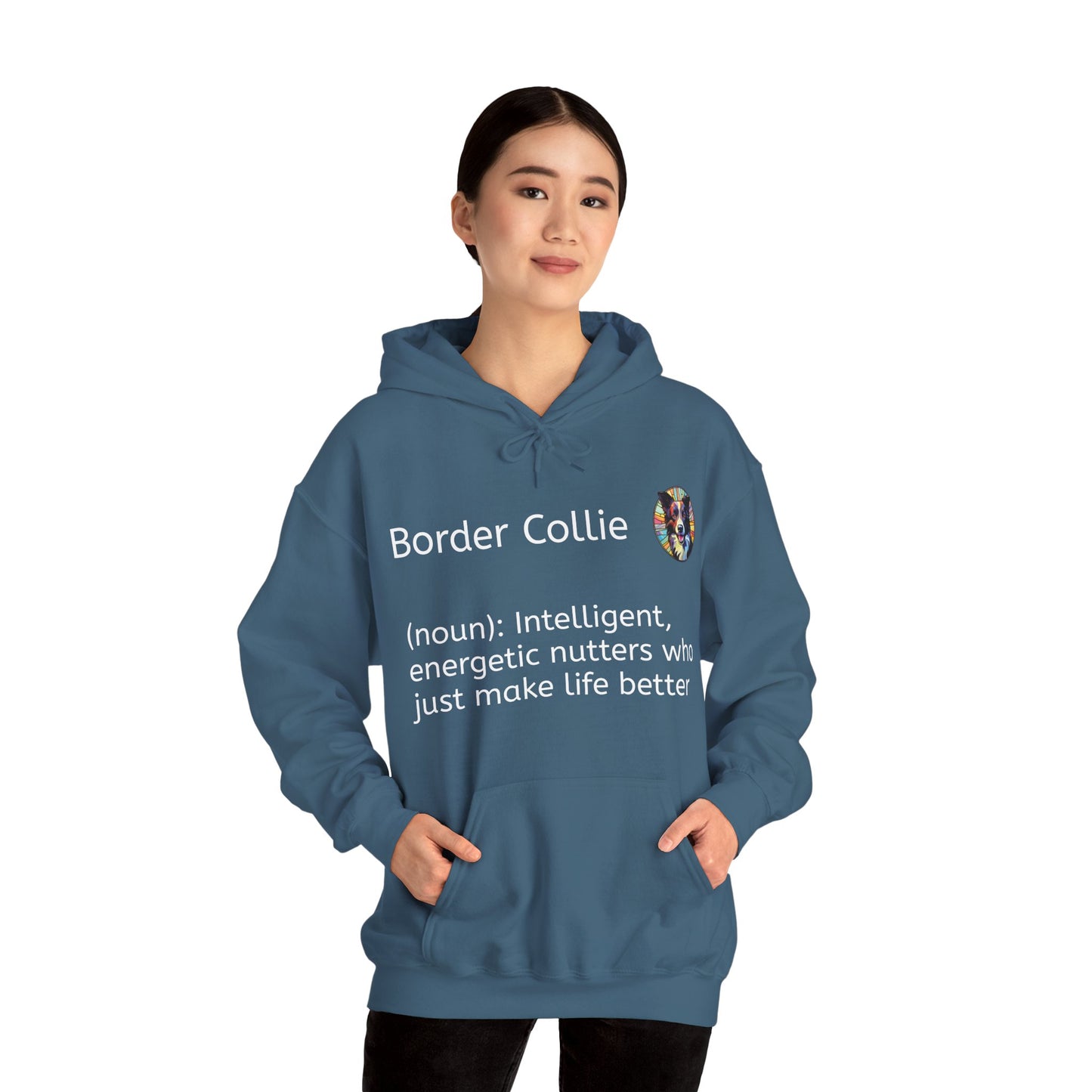 Definition Border Collie Unisex Heavy Blend™ Hooded Sweatshirt