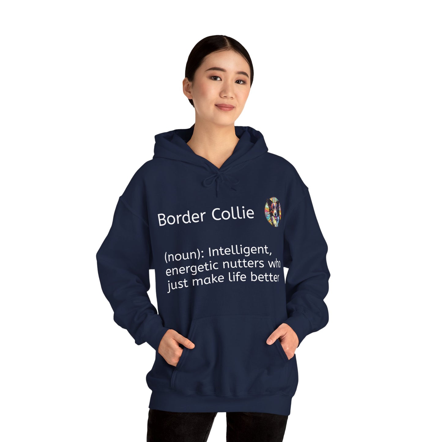 Definition Border Collie Unisex Heavy Blend™ Hooded Sweatshirt