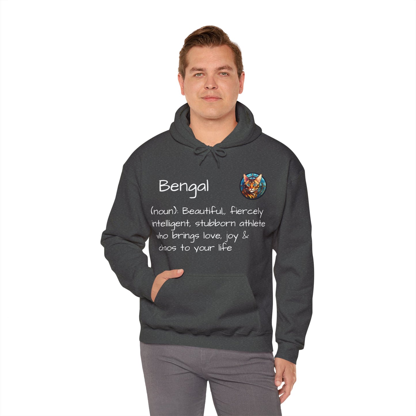 Definition Bengal Cat Unisex Heavy Blend™ Hooded Sweatshirt