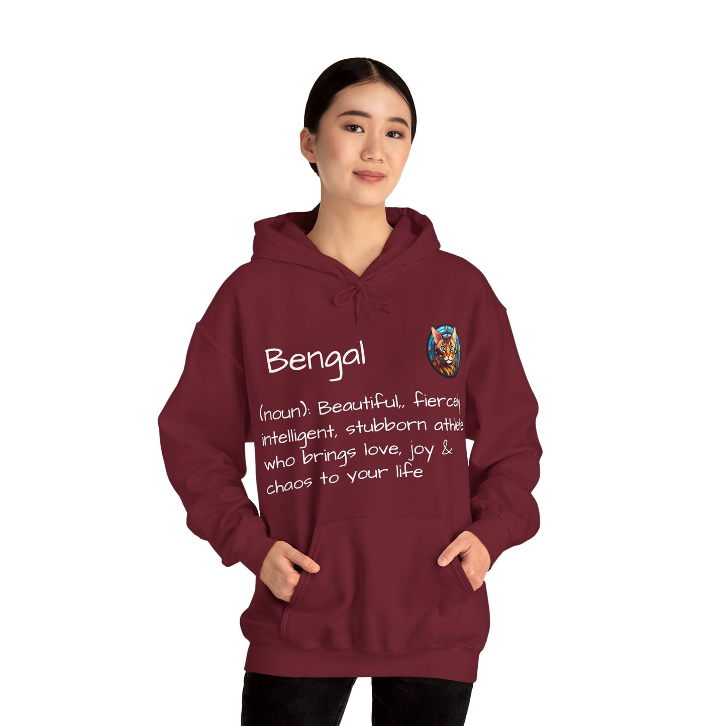 Definition Bengal Cat Unisex Heavy Blend™ Hooded Sweatshirt