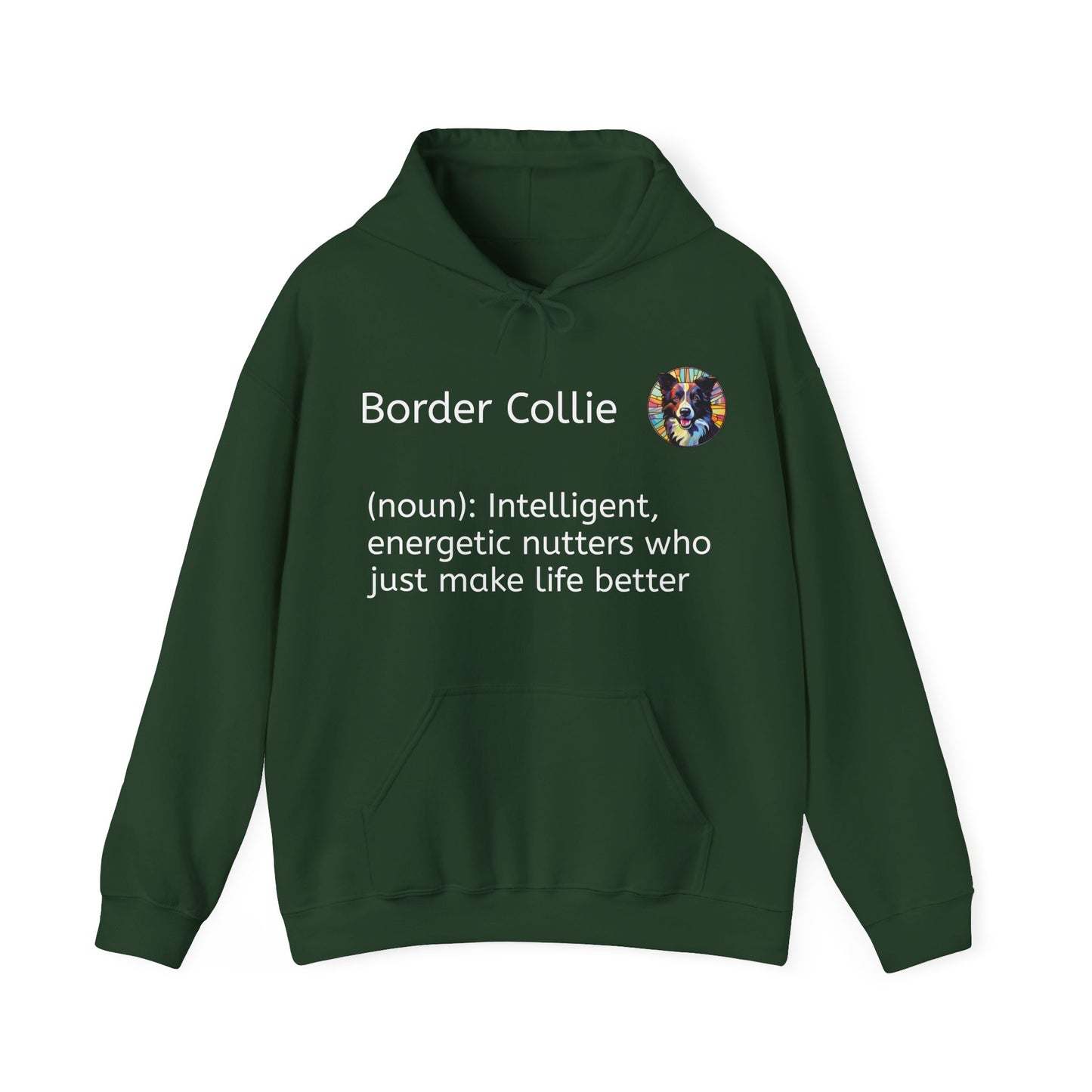 Definition Border Collie Unisex Heavy Blend™ Hooded Sweatshirt