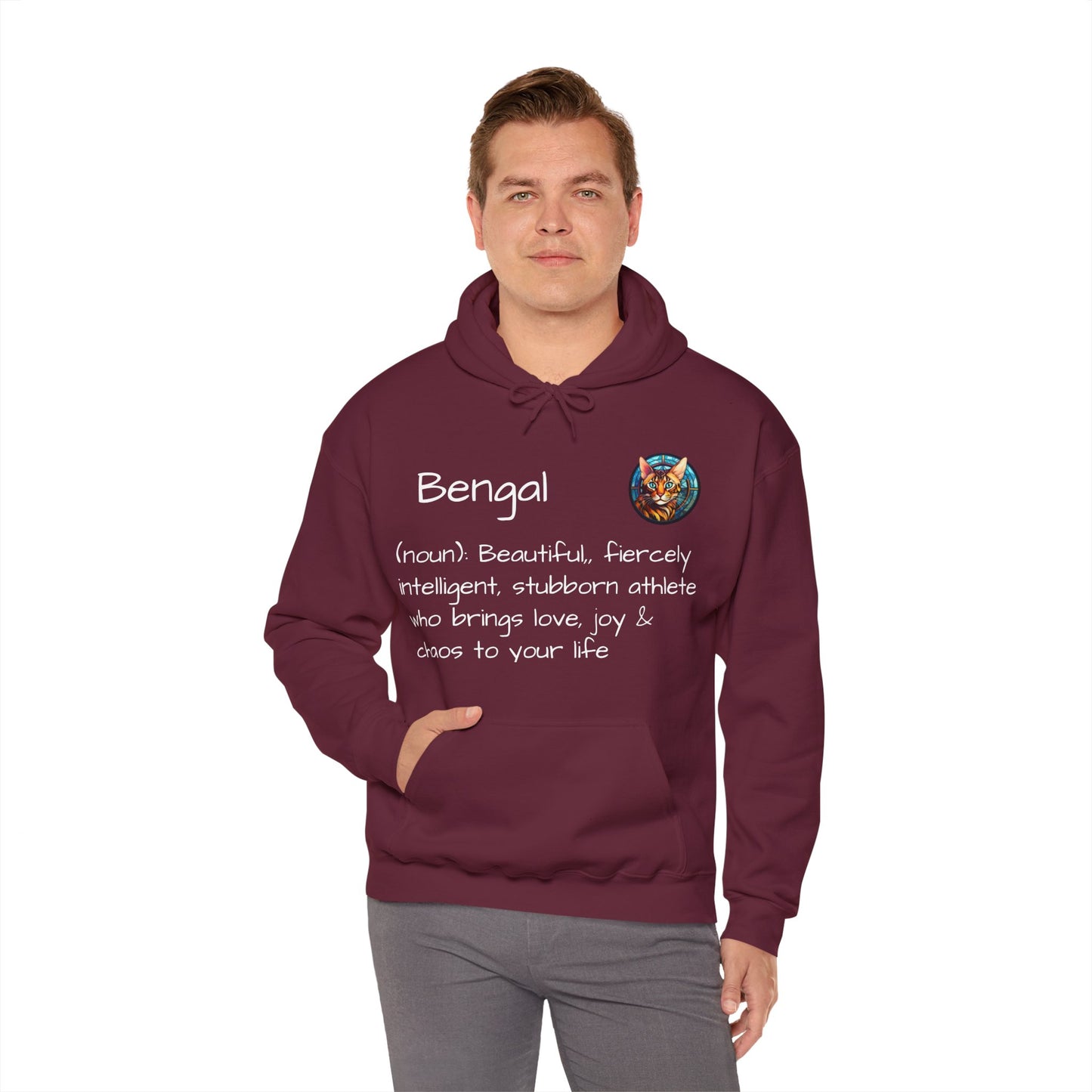 Definition Bengal Cat Unisex Heavy Blend™ Hooded Sweatshirt