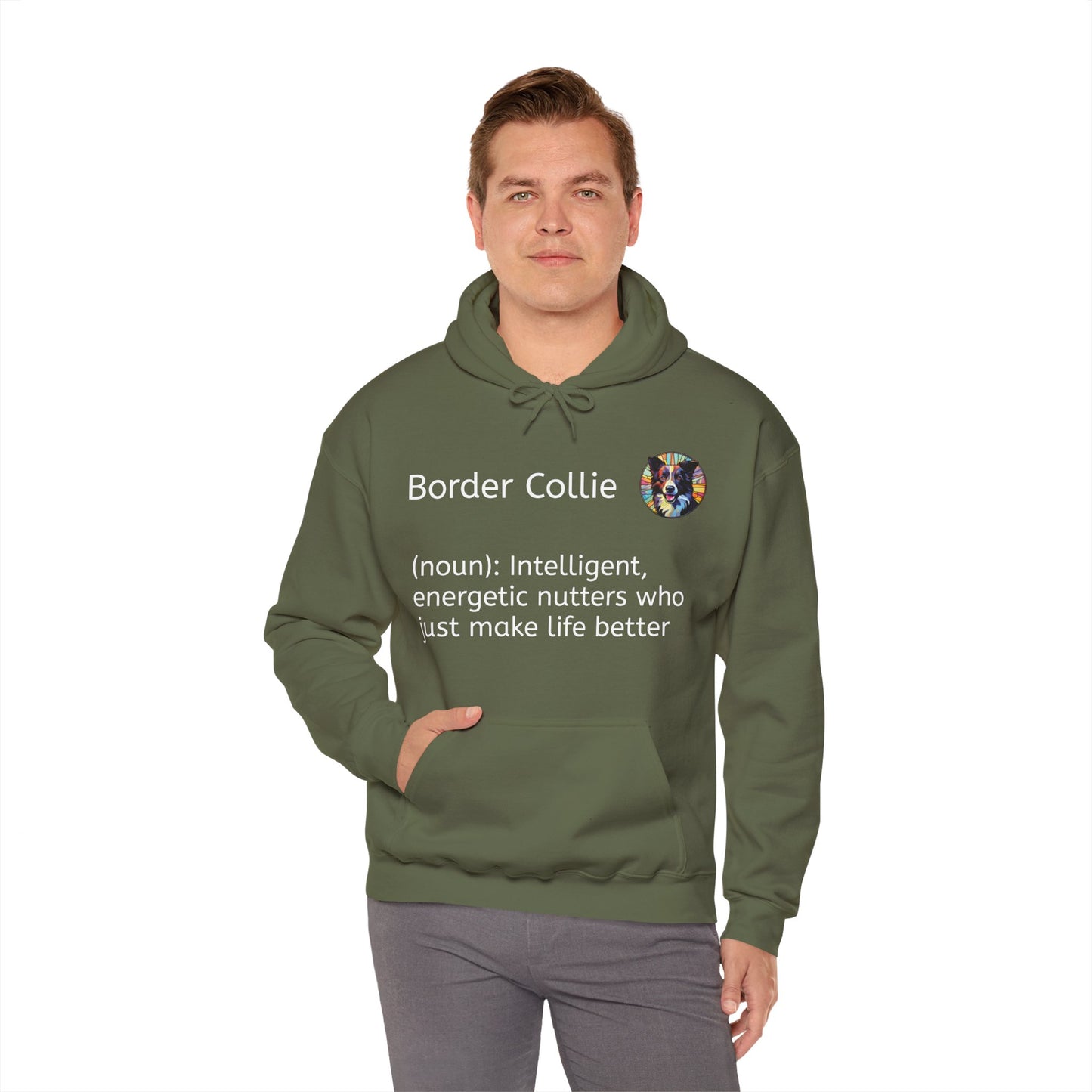 Definition Border Collie Unisex Heavy Blend™ Hooded Sweatshirt