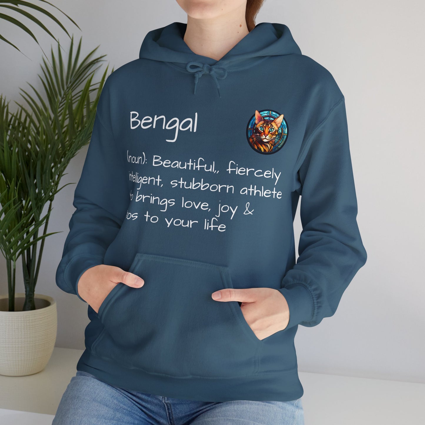 Definition Bengal Cat Unisex Heavy Blend™ Hooded Sweatshirt