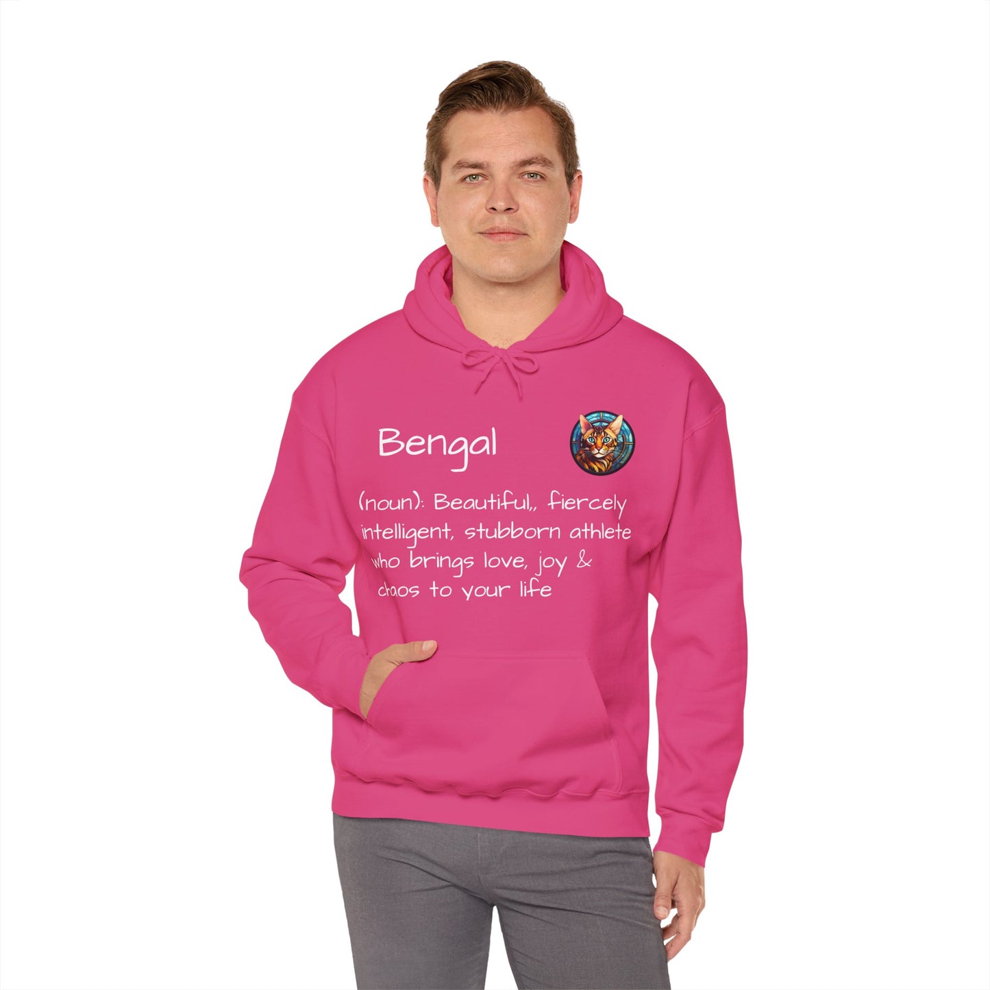 Definition Bengal Cat Unisex Heavy Blend™ Hooded Sweatshirt