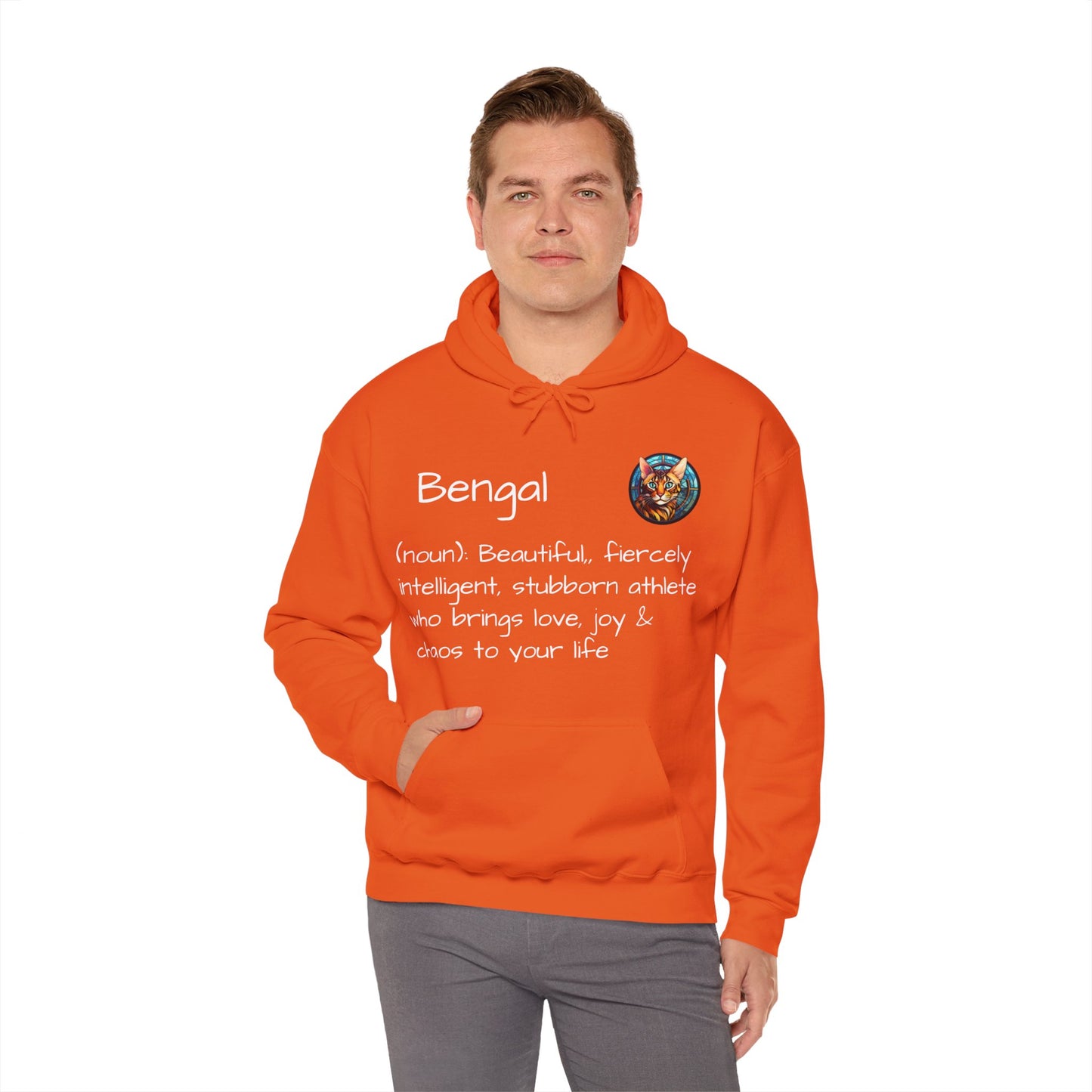 Definition Bengal Cat Unisex Heavy Blend™ Hooded Sweatshirt