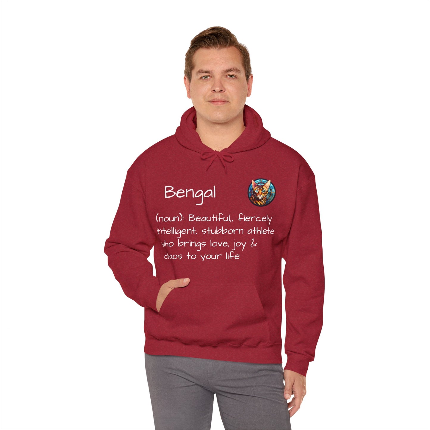 Definition Bengal Cat Unisex Heavy Blend™ Hooded Sweatshirt