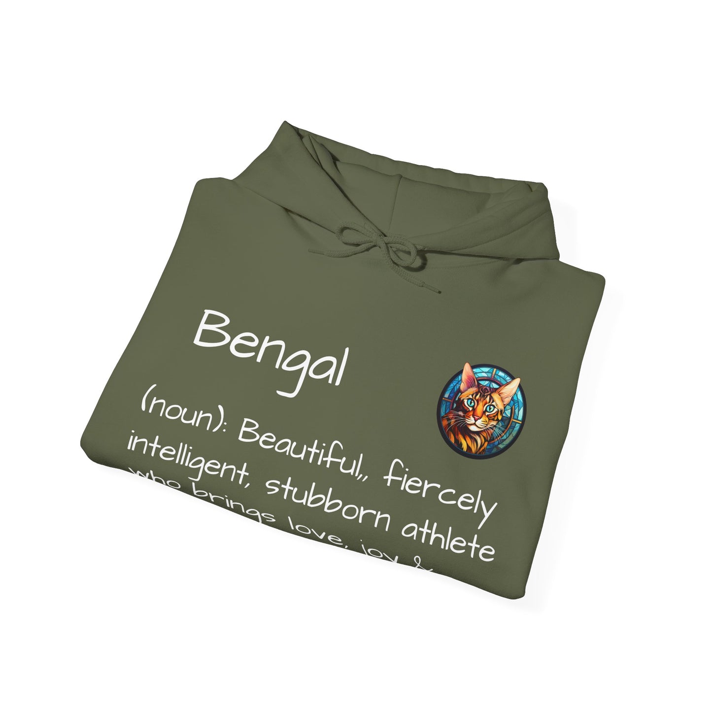 Definition Bengal Cat Unisex Heavy Blend™ Hooded Sweatshirt