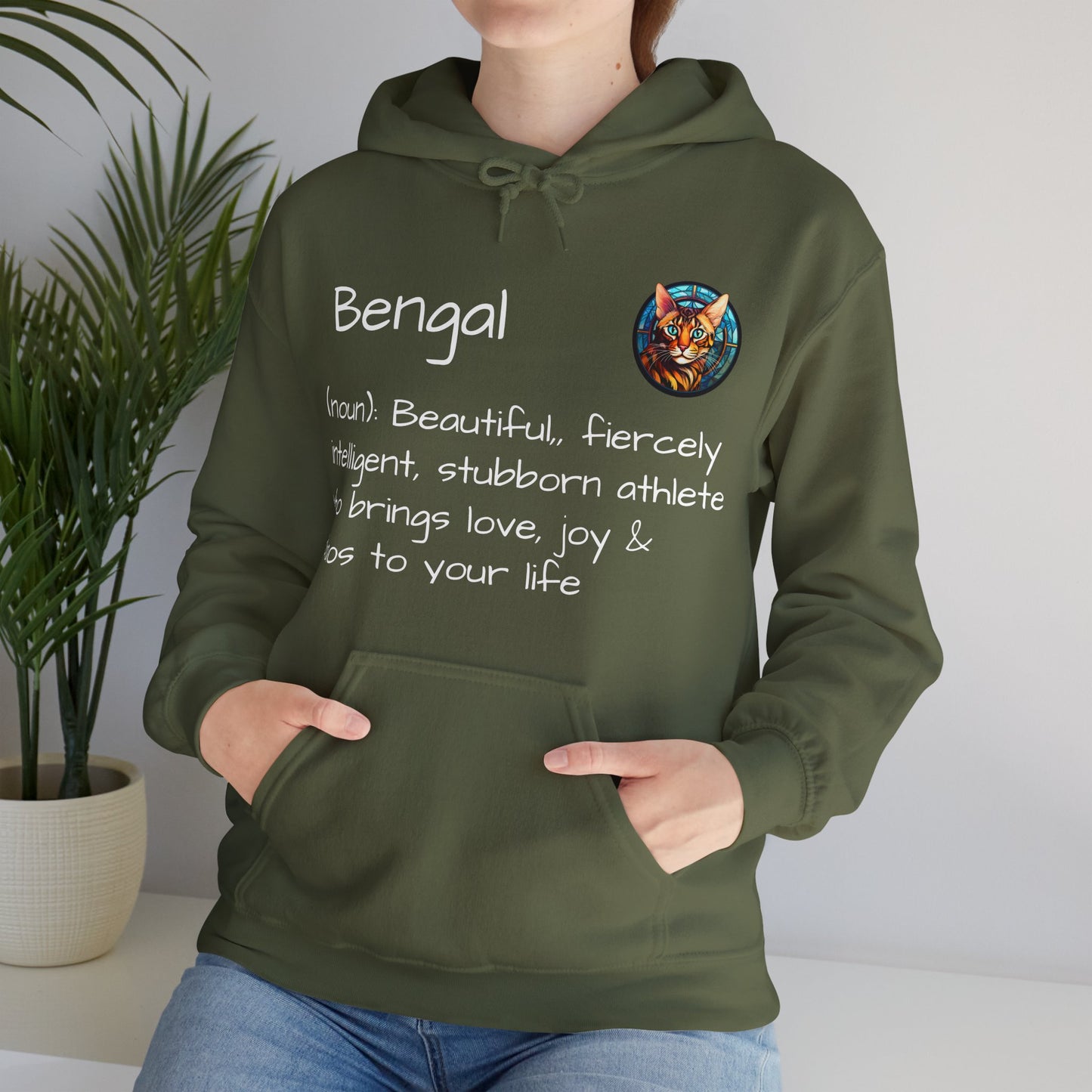 Definition Bengal Cat Unisex Heavy Blend™ Hooded Sweatshirt