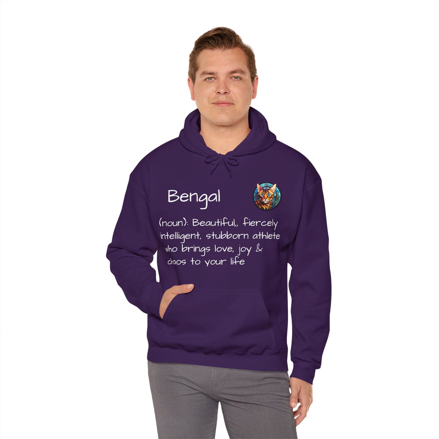 Definition Bengal Cat Unisex Heavy Blend™ Hooded Sweatshirt