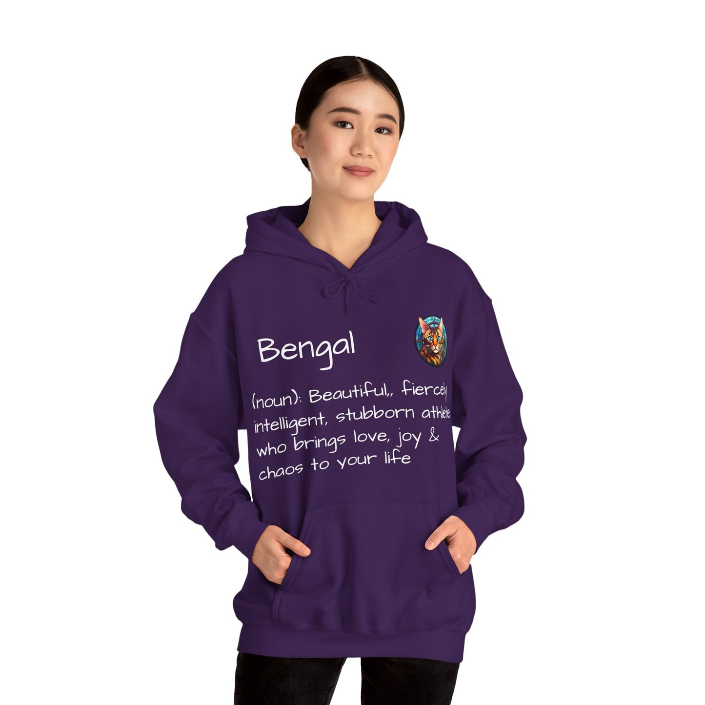 Definition Bengal Cat Unisex Heavy Blend™ Hooded Sweatshirt