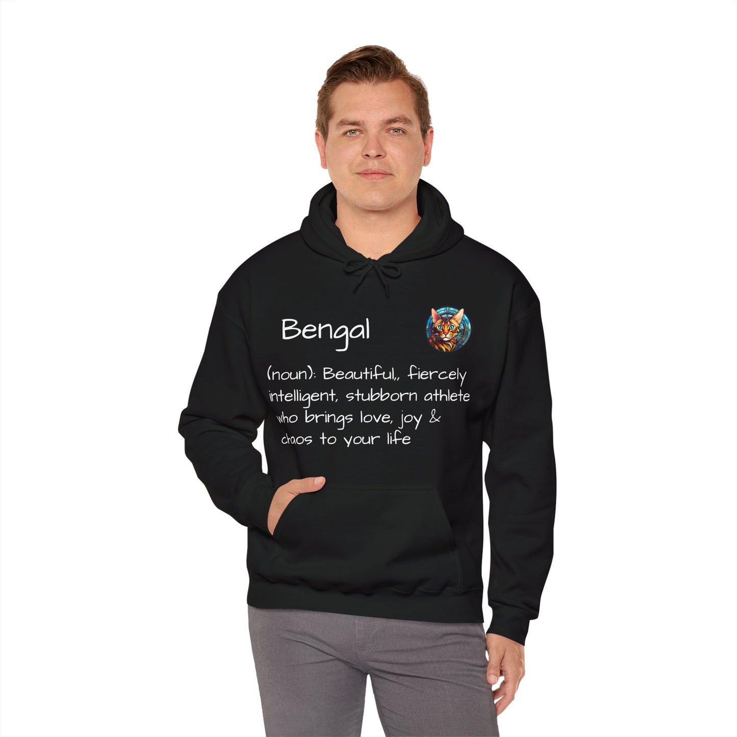 Definition Bengal Cat Unisex Heavy Blend™ Hooded Sweatshirt