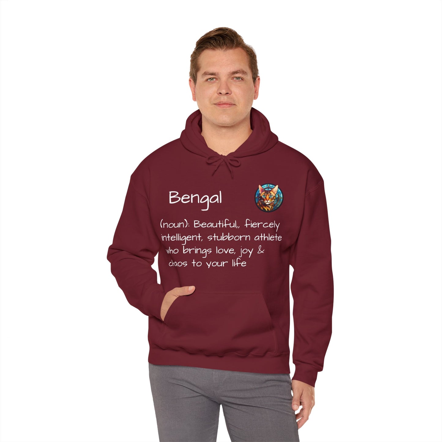 Definition Bengal Cat Unisex Heavy Blend™ Hooded Sweatshirt