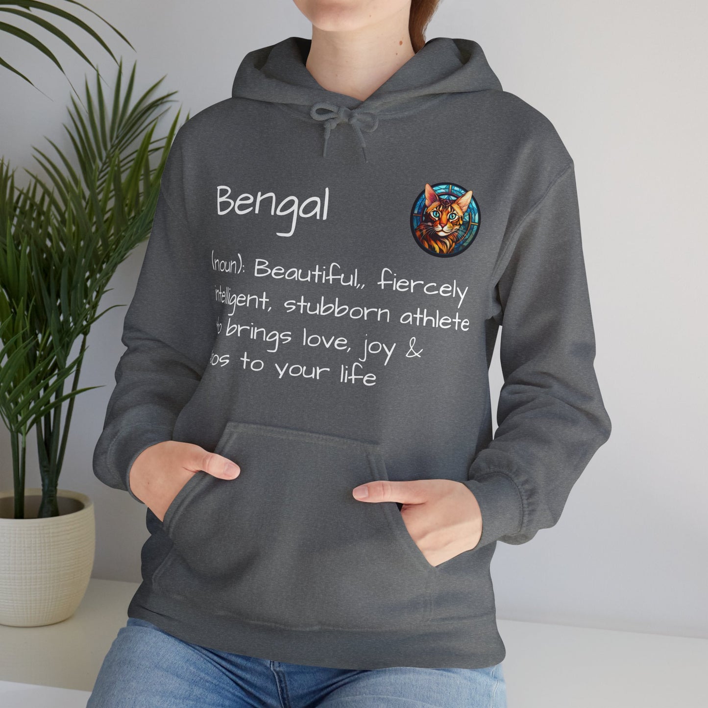 Definition Bengal Cat Unisex Heavy Blend™ Hooded Sweatshirt