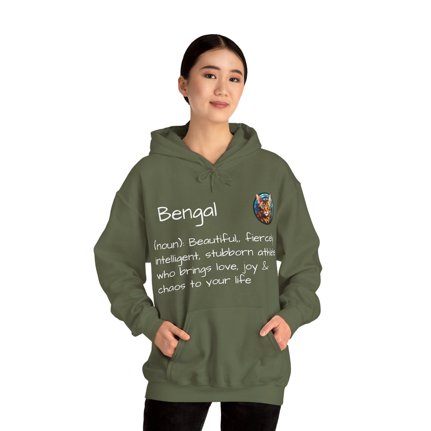 Definition Bengal Cat Unisex Heavy Blend™ Hooded Sweatshirt