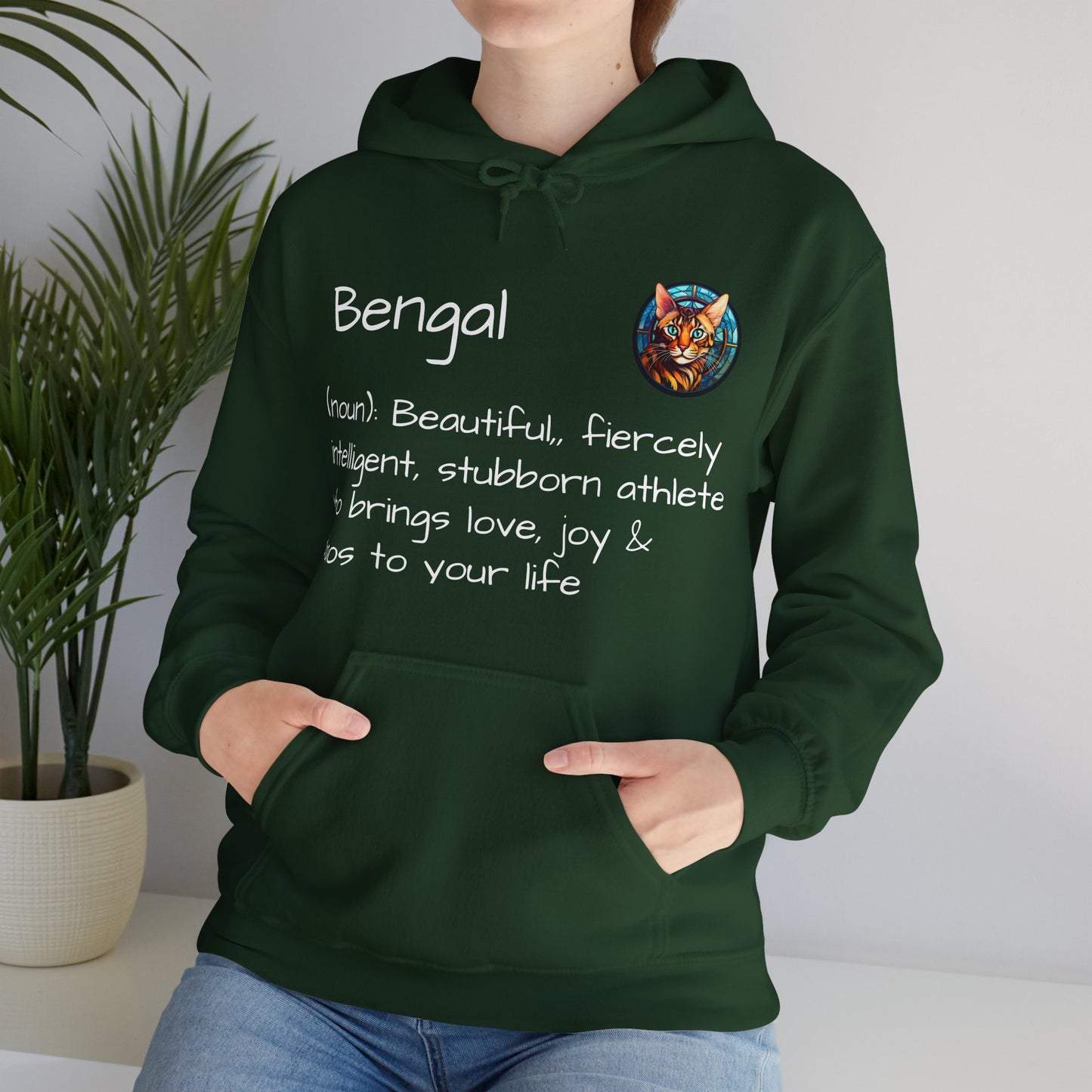 Definition Bengal Cat Unisex Heavy Blend™ Hooded Sweatshirt
