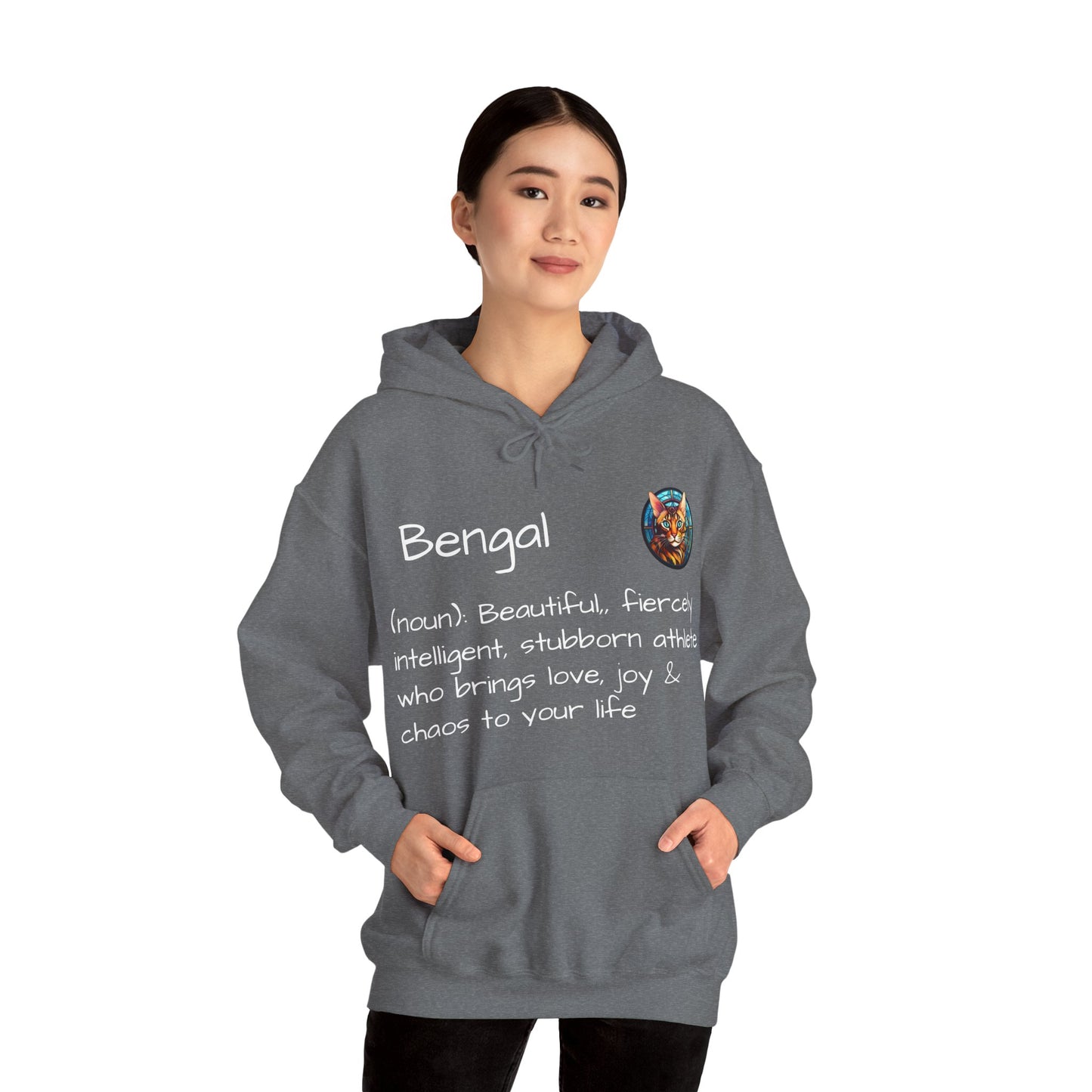 Definition Bengal Cat Unisex Heavy Blend™ Hooded Sweatshirt