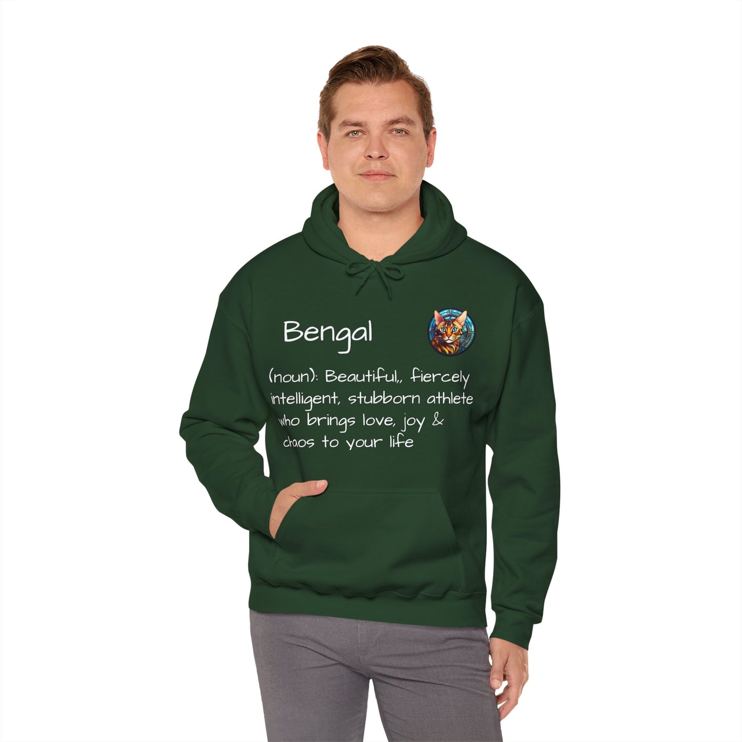 Definition Bengal Cat Unisex Heavy Blend™ Hooded Sweatshirt