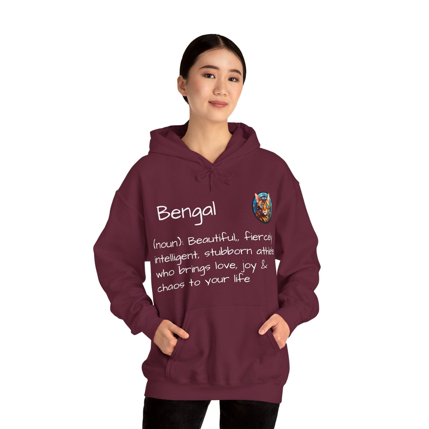 Definition Bengal Cat Unisex Heavy Blend™ Hooded Sweatshirt