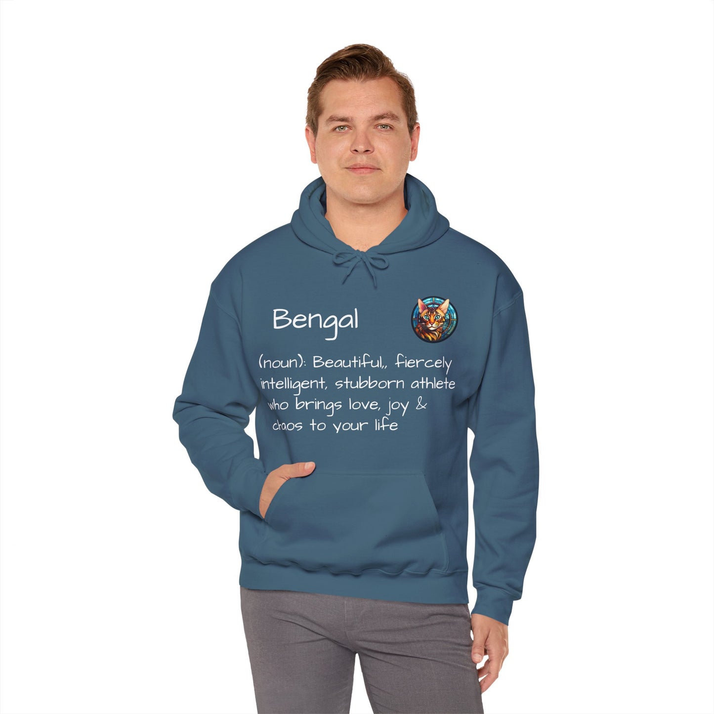 Definition Bengal Cat Unisex Heavy Blend™ Hooded Sweatshirt